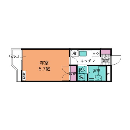 エスポワール神通の物件間取画像